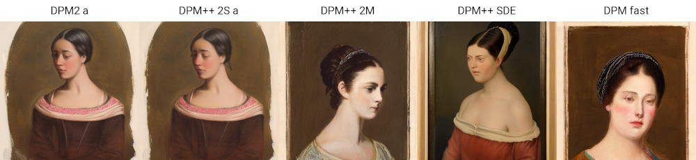 Different sampling methods to draw The Mona Liza 2
