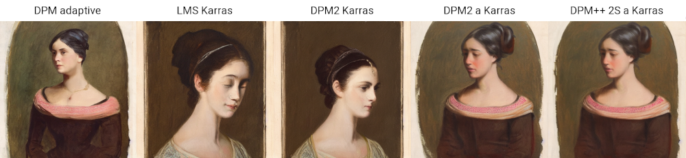 Different sampling methods to draw The Mona Liza 3