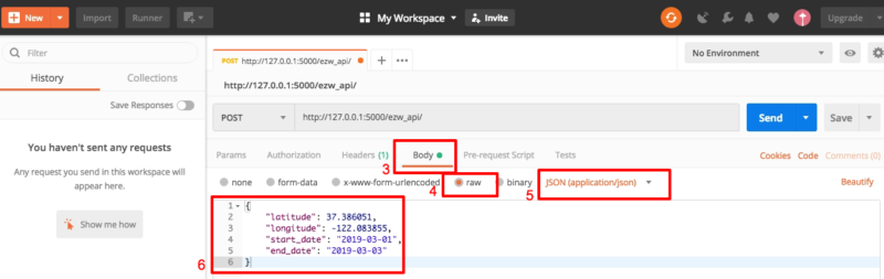 JSON request