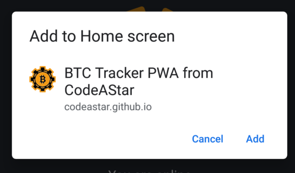 Add to Home PWA