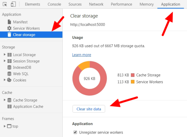 Clear storage